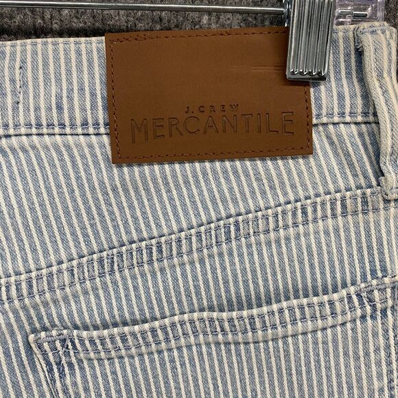 J Crew Mercantile Jeans Womens 27 Blue Striped Skinny High Rise Nautical Preppy - Picture 5 of 10